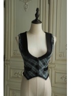 Faeries Daffodil Acquisition Of Wisdom-Grey and Green Check Vest(Reservation/2 Colours/Full Payment Without Shipping)